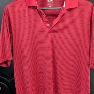 Adidas Red Polo Shirt with Lightweight Fabric and Classic Design